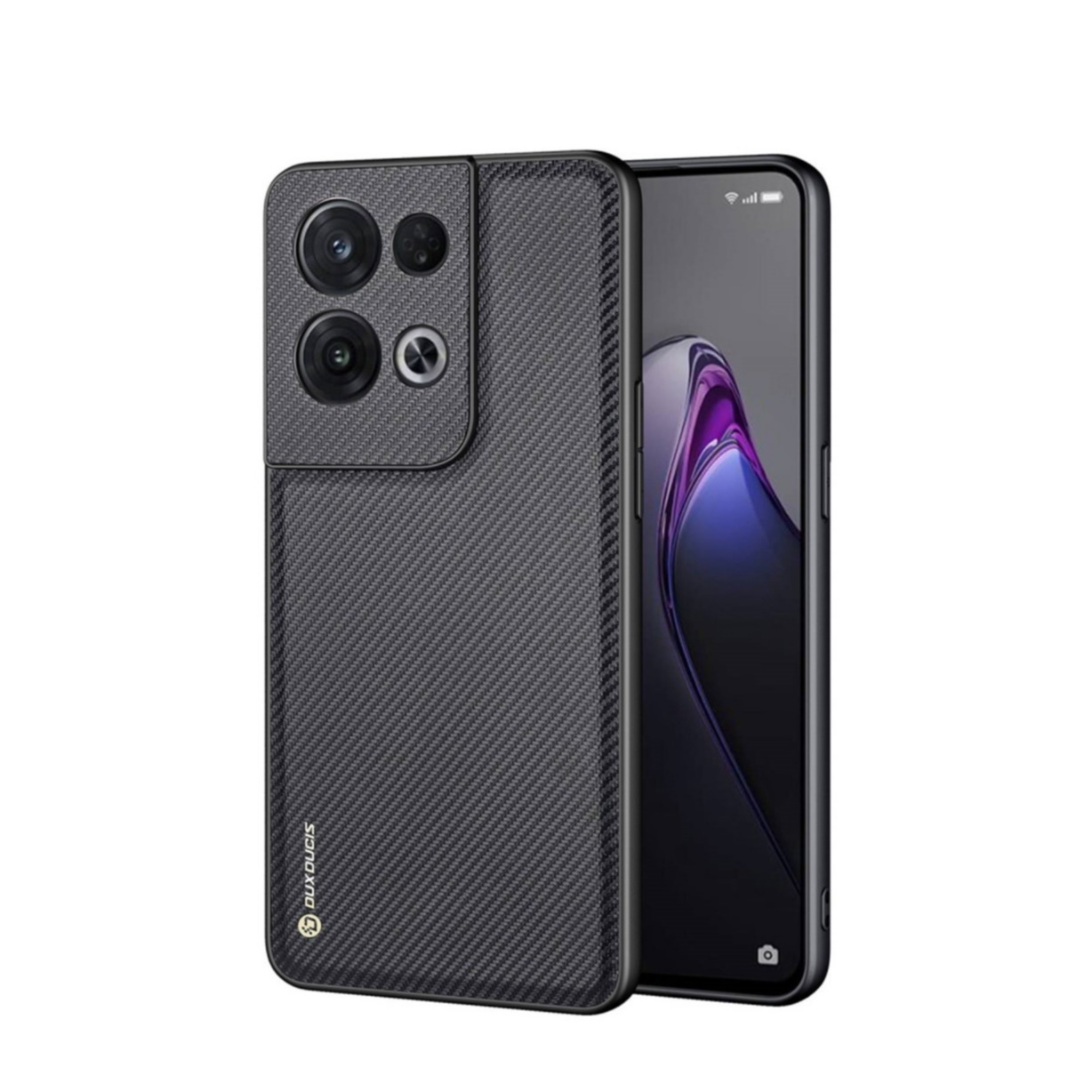 Image of Dux Ducis - Oppo Reno8 Pro Hybrid Hülle TPU Bumper + Nylon Rückseite - Schwarz bei Apfelkiste.ch