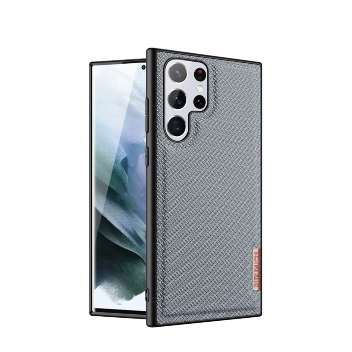 Image of Dux Ducis - Samsung Galaxy S22 Ultra 5G Hybrid Hülle TPU Bumper + Nylon Rückseite - Grau / Schwarz bei Apfelkiste.ch