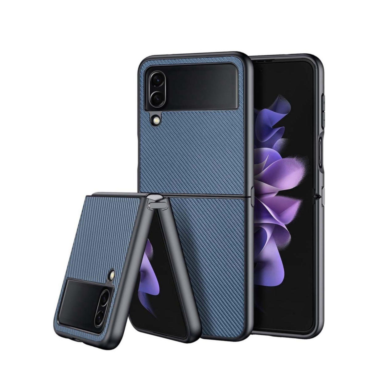 Image of Dux Ducis - Samsung Galaxy Z Flip4 5G Hybrid Hülle TPU Bumper + Nylon Rückseite - Dunkelblau bei Apfelkiste.ch