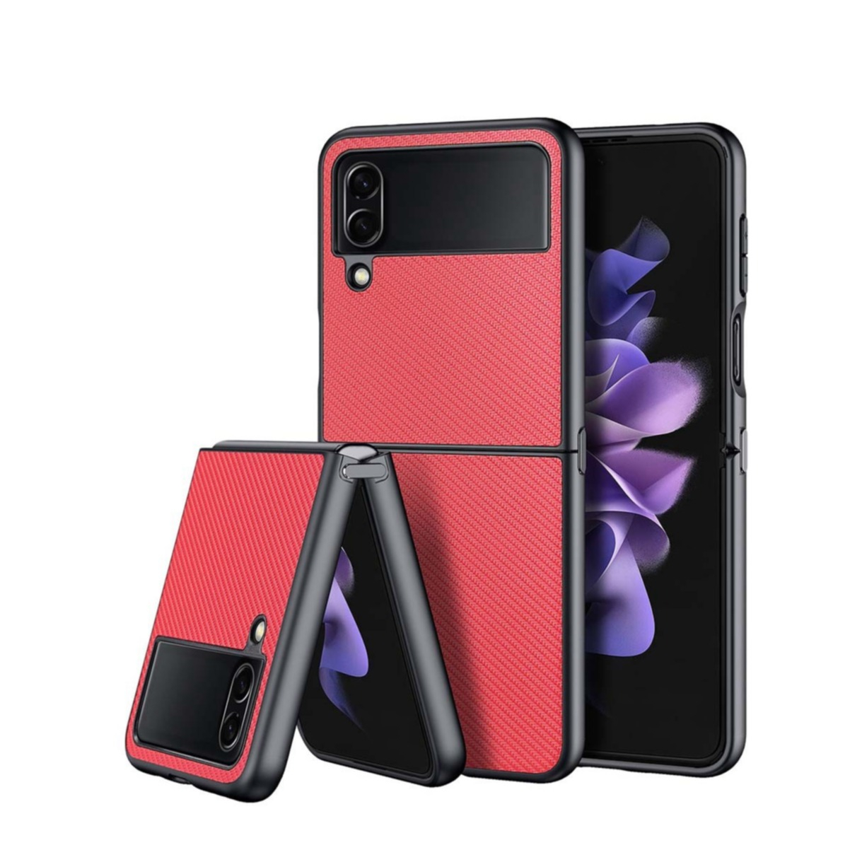 Image of Dux Ducis - Samsung Galaxy Z Flip4 5G Hybrid Hülle TPU Bumper + Nylon Rückseite - Rot bei Apfelkiste.ch