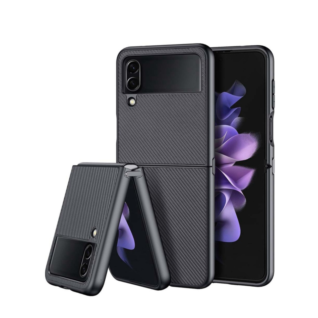 Image of Dux Ducis - Samsung Galaxy Z Flip4 5G Hybrid Hülle TPU Bumper + Nylon Rückseite - Schwarz bei Apfelkiste.ch