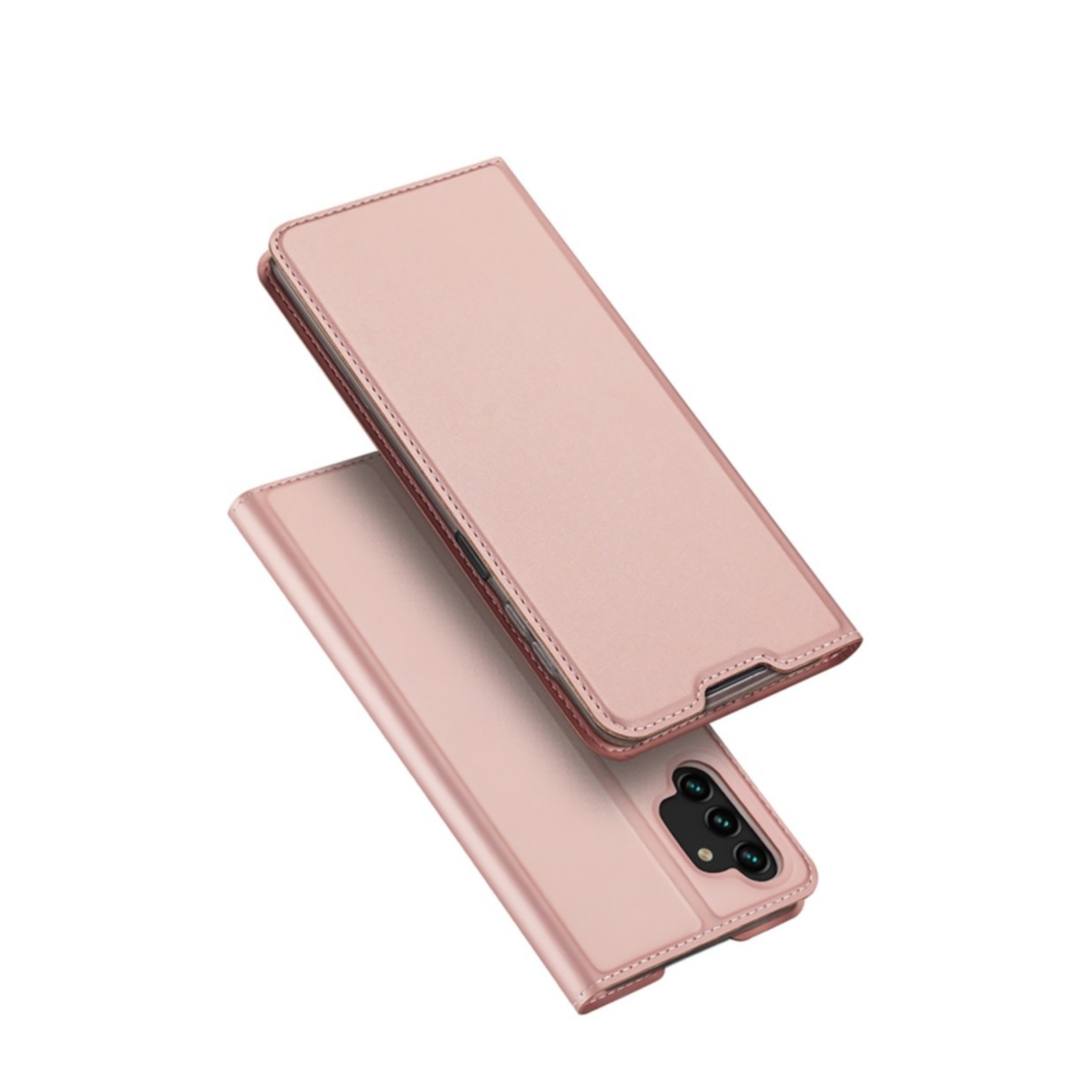 Image of Dux Ducis - Samsung Galaxy A13 Flip Wallet Cover Leder Tasche - Roségold bei Apfelkiste.ch
