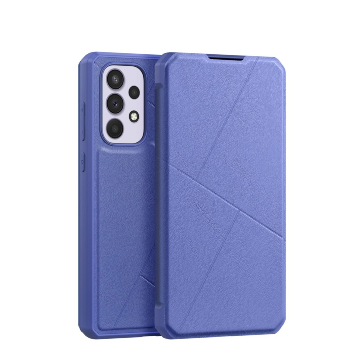 Image of Dux Ducis - Samsung Galaxy A33 5G Magnet Flip Wallet Cover Leder Tasche Geometrisches Design - Blau bei Apfelkiste.ch