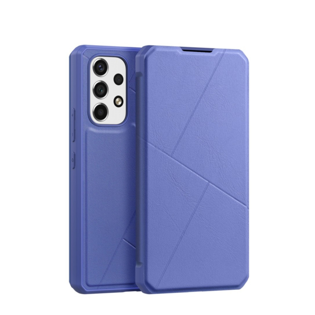 Image of Dux Ducis - Samsung Galaxy A53 5G Magnet Flip Wallet Cover Leder Tasche Geometrisches Design - Blau bei Apfelkiste.ch