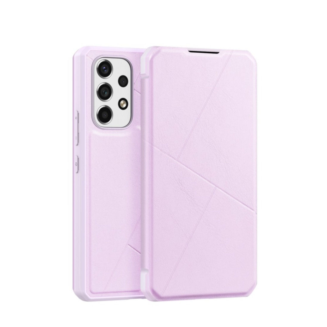 Image of Dux Ducis - Samsung Galaxy A53 5G Magnet Flip Wallet Cover Leder Tasche Geometrisches Design - Rosa bei Apfelkiste.ch