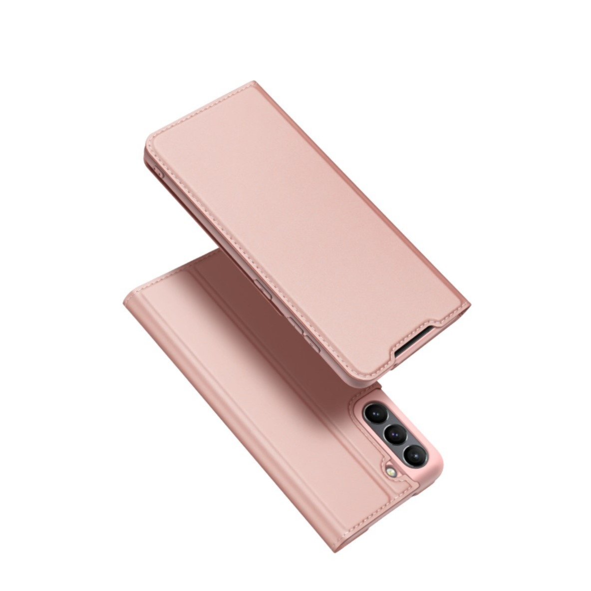 Image of Dux Ducis - Samsung Galaxy S21 FE 5G Flip Wallet Cover Leder Tasche - Roségold bei Apfelkiste.ch