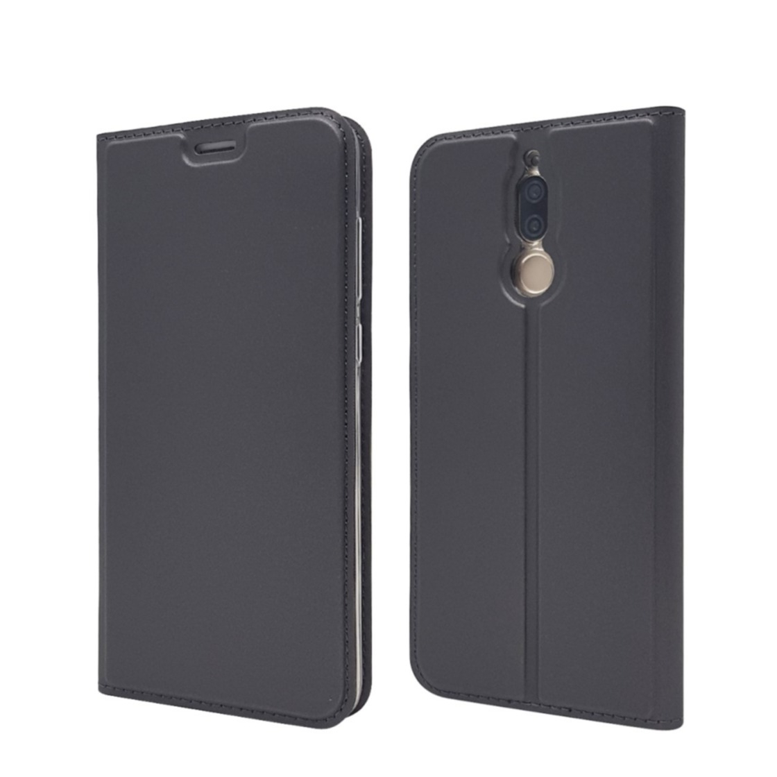 Image of Huawei Mate 10 Lite Flip Wallet Cover Leder Tasche - Schwarz bei Apfelkiste.ch