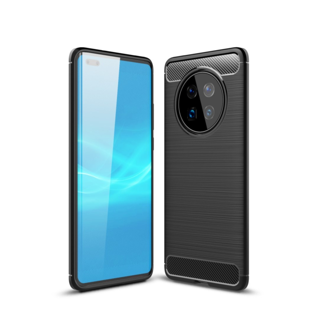 Image of Huawei Mate 40 Pro Gummi Case Schutzhülle im Carbon Look - Schwarz bei Apfelkiste.ch