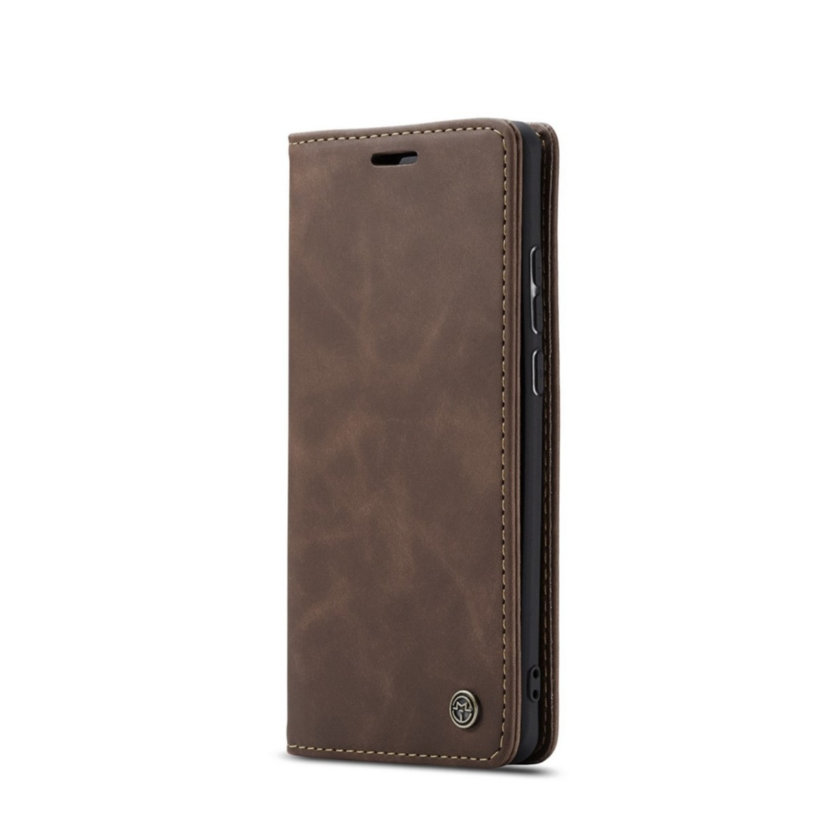 Image of Caseme - Huawei P30 Leder Tasche Flip Wallet Etui mit Kartenfächern - Dunkelbraun bei Apfelkiste.ch