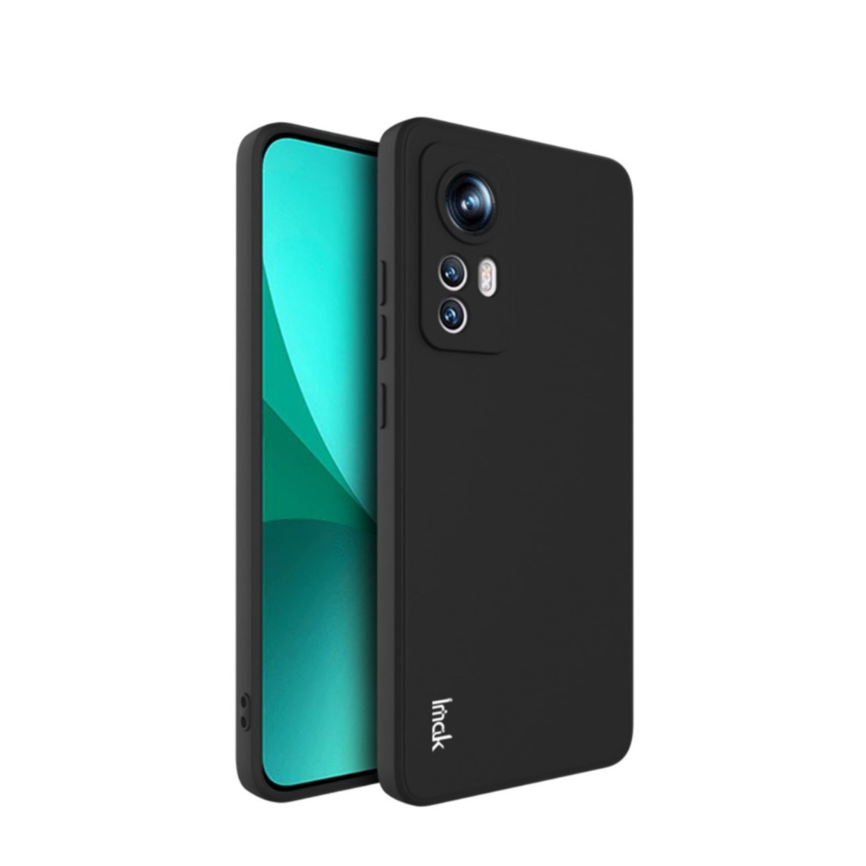 Image of IMAK - Xiaomi 12 Gummi Case Ultra Thin Hülle - Schwarz bei Apfelkiste.ch