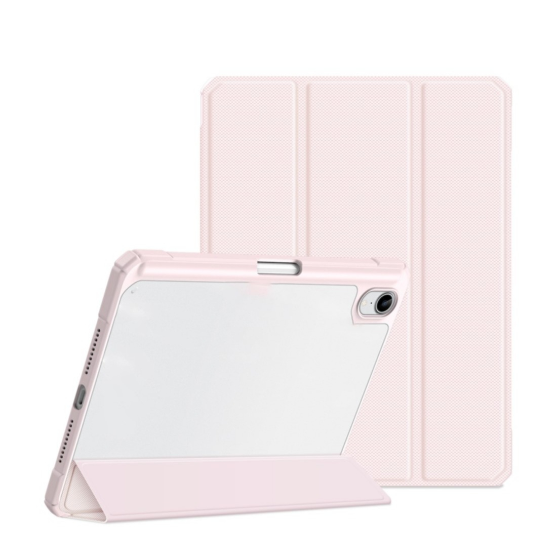 Image of Dux Ducis - iPad Mini 6 (2021) Leder Tasche Smart Cover Schutzhülle + Apple Pencil Halter - Rosa bei Apfelkiste.ch