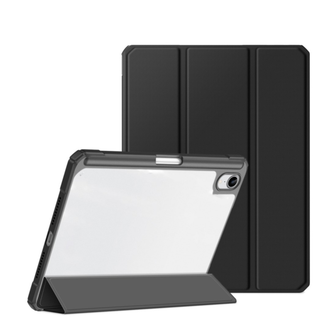 Image of Dux Ducis - iPad Mini 6 (2021) Leder Tasche Smart Cover Schutzhülle + Apple Pencil Halter - Schwarz bei Apfelkiste.ch