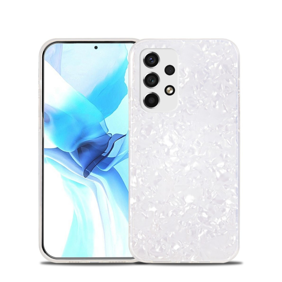 Image of IPAKY - Samsung Galaxy A53 5G Hybrid Hülle TPU Bumper + Acryl Rückseite - Weiss bei Apfelkiste.ch