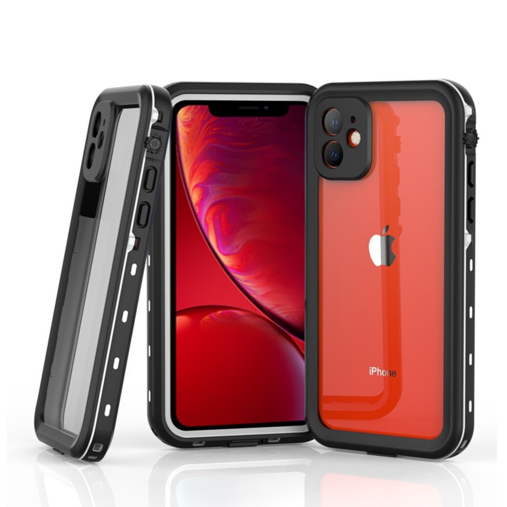 Image of Redpepper - iPhone 11 Wasserfeste Outdoor Schutz Hülle (IP68) - Schwarz / Weiss bei Apfelkiste.ch