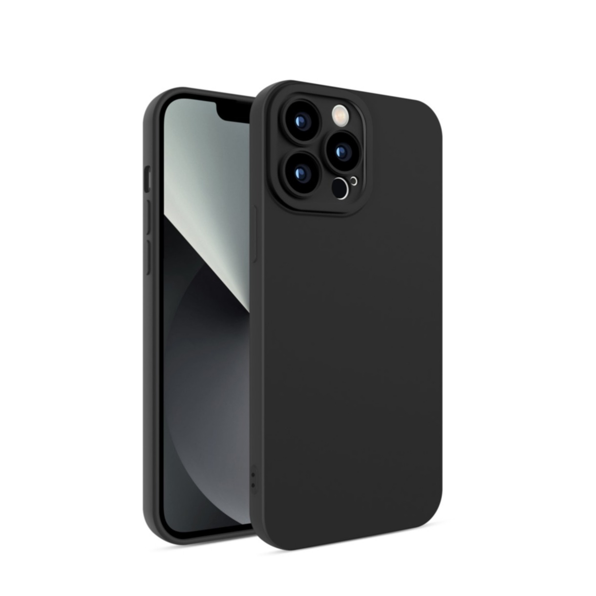 Image of iPhone 12 Pro Max Gummi Case Soft Touch Hülle + Kameraschutz - Schwarz bei Apfelkiste.ch