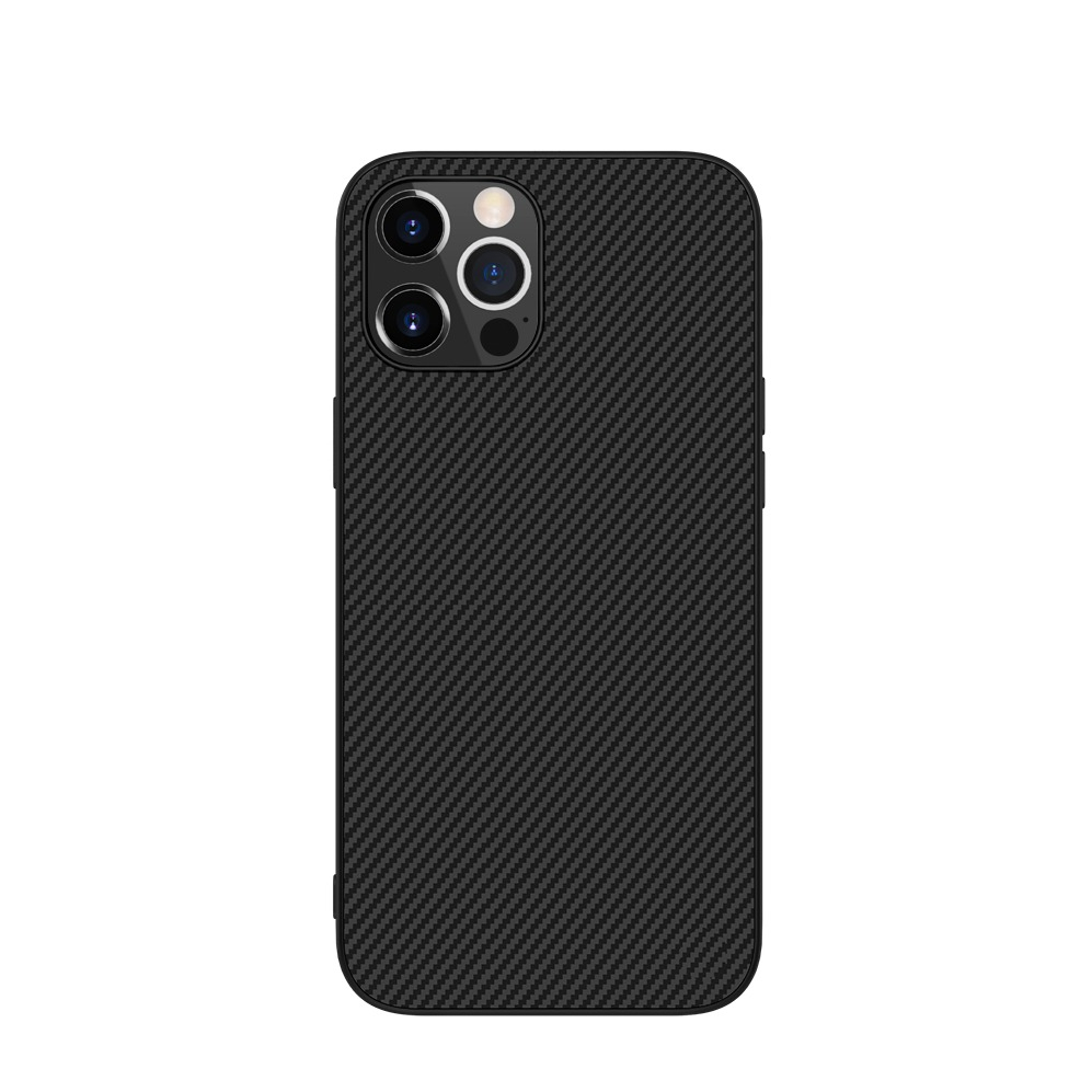 Image of Nillkin - iPhone 12 Pro Max Hardcase Hülle Synthetic Fiber Carbon Look - Schwarz bei Apfelkiste.ch