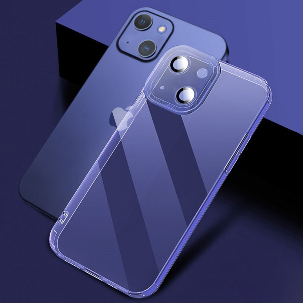 Image of iPhone 13 Gummi Hülle Air Cushion Fallschutz mit Kameraschutz - Blau / Transparent bei Apfelkiste.ch