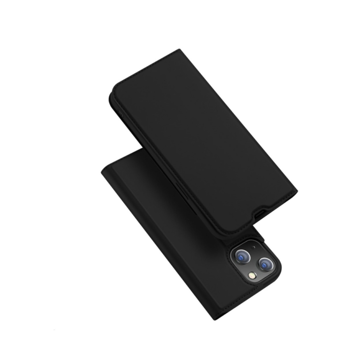 Image of Dux Ducis - iPhone 13 Mini Flip Wallet Cover Leder Tasche - Schwarz bei Apfelkiste.ch