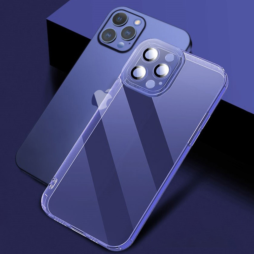 Image of iPhone 13 Pro Gummi Hülle Air Cushion Fallschutz mit Kameraschutz - Blau / Transparent bei Apfelkiste.ch