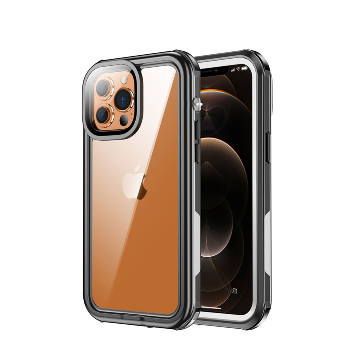 Image of iPhone 13 / iPhone 13 Pro Wasserfeste Outdoor Schutz Hülle (IP68) - Schwarz bei Apfelkiste.ch