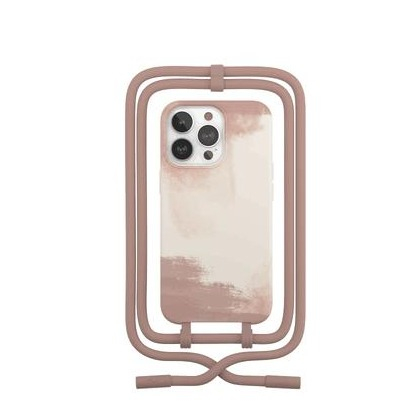 Image of Woodcessories - iPhone 13 Pro Change Necklace BioCase Antimikrobielle Schutzhülle Vegan Biologisch Abbaubar + Handykette (CHA109) - Clay Red bei Apfelkiste.ch