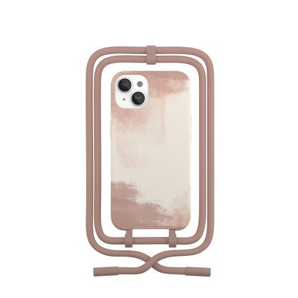 Image of Woodcessories - iPhone 13 Change Necklace BioCase Antimikrobielle Schutzhülle Vegan Biologisch Abbaubar + Handykette (CHA106) - Clay Red bei Apfelkiste.ch