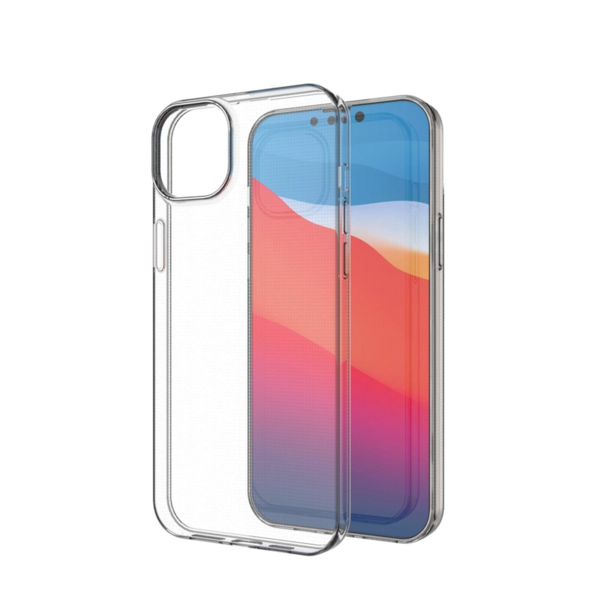 Image of iPhone 14 Max Gummi Case Hülle Slim Design 1.0 mm - Transparent bei Apfelkiste.ch