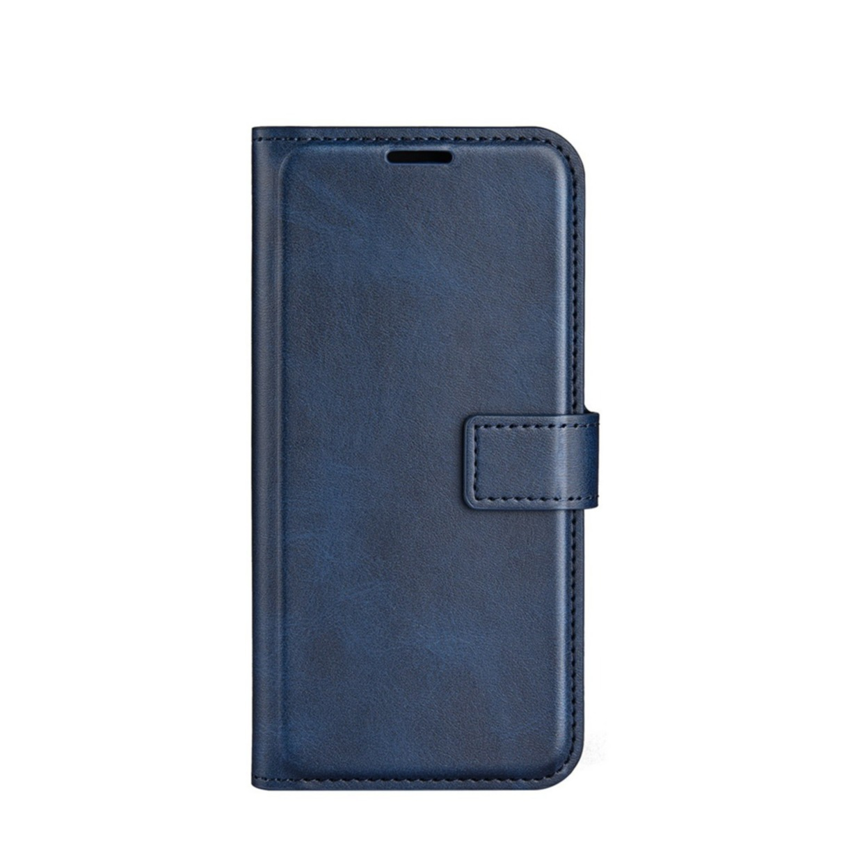 Image of iPhone 14 Max Vintage Leder Tasche Flip Cover Fashion Design - Dunkelblau bei Apfelkiste.ch