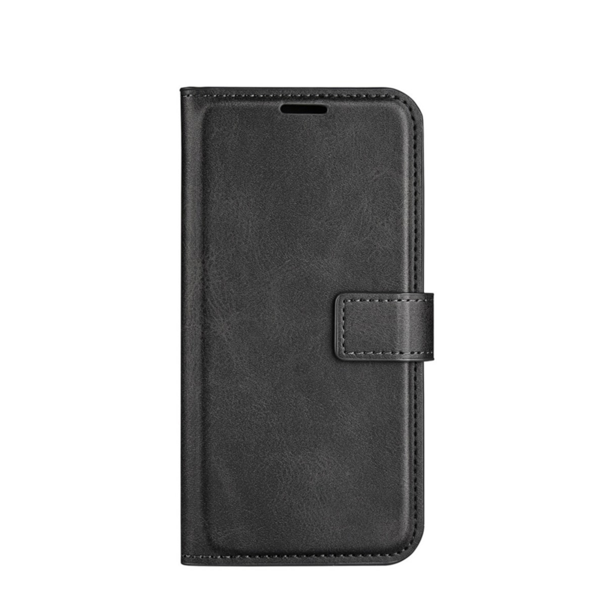 Image of iPhone 14 Max Vintage Leder Tasche Flip Cover Fashion Design - Schwarz bei Apfelkiste.ch