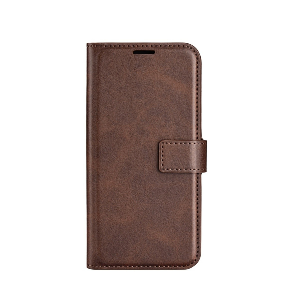 Image of iPhone 14 Pro Vintage Leder Tasche Flip Cover Fashion Design - Braun bei Apfelkiste.ch
