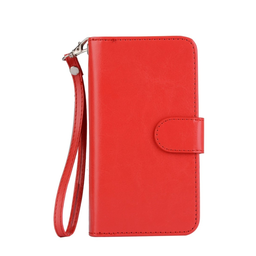 Image of iPhone Xr 2in1 Leder Tasche + Magnetisches Hardcase Karten Etui - Rot bei Apfelkiste.ch