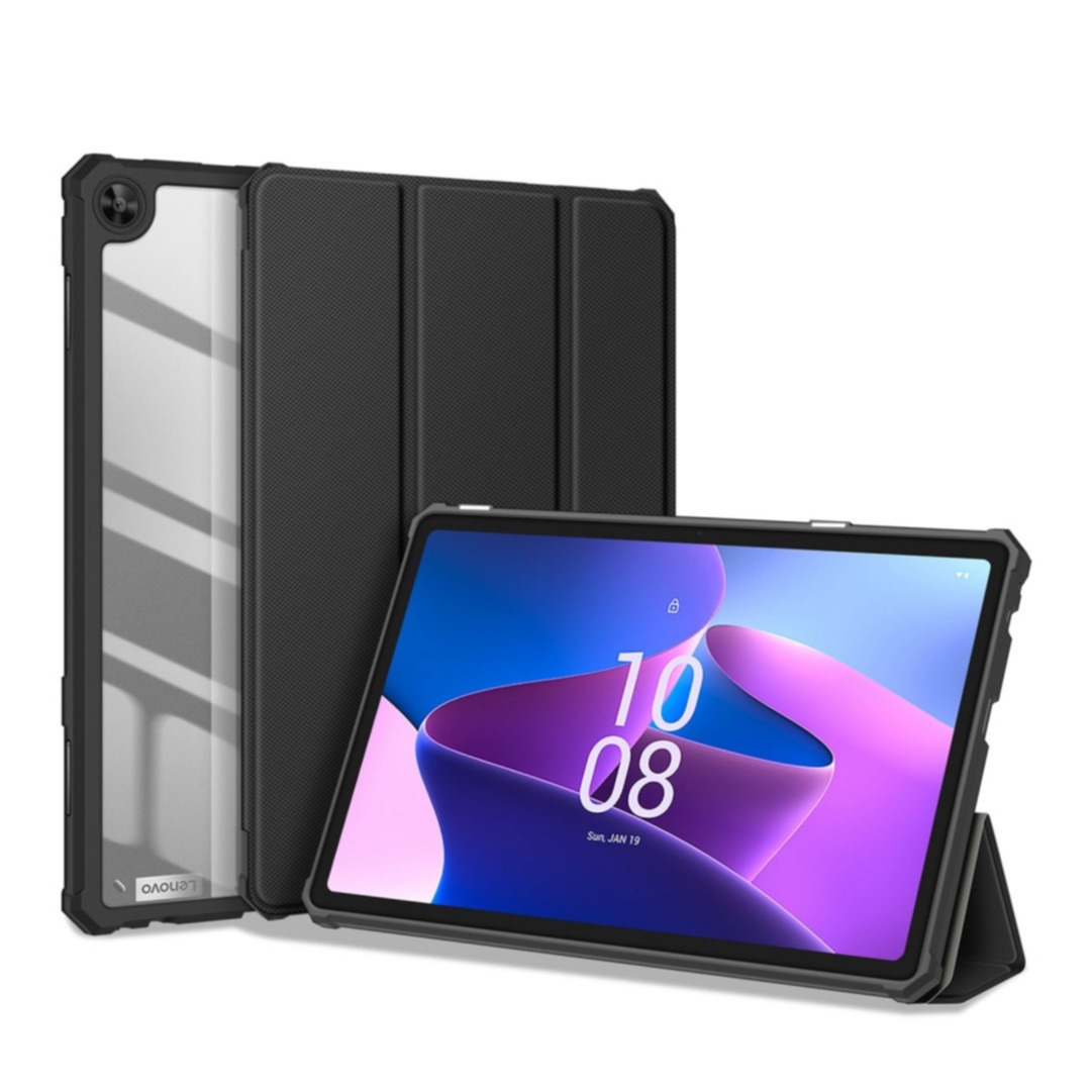 Image of Dux Ducis - Lenovo Tab M10 (3. Gen.) Leder Tasche Smart Cover Schutzhülle - Schwarz bei Apfelkiste.ch