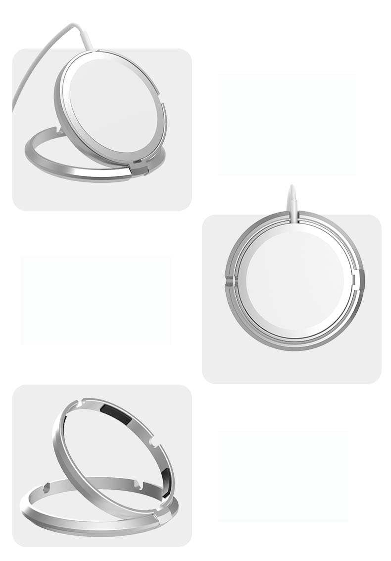 Image of MagSafe Charger Qi Wireless Desktop Ladehalterung aus Aluminium - Silber bei Apfelkiste.ch