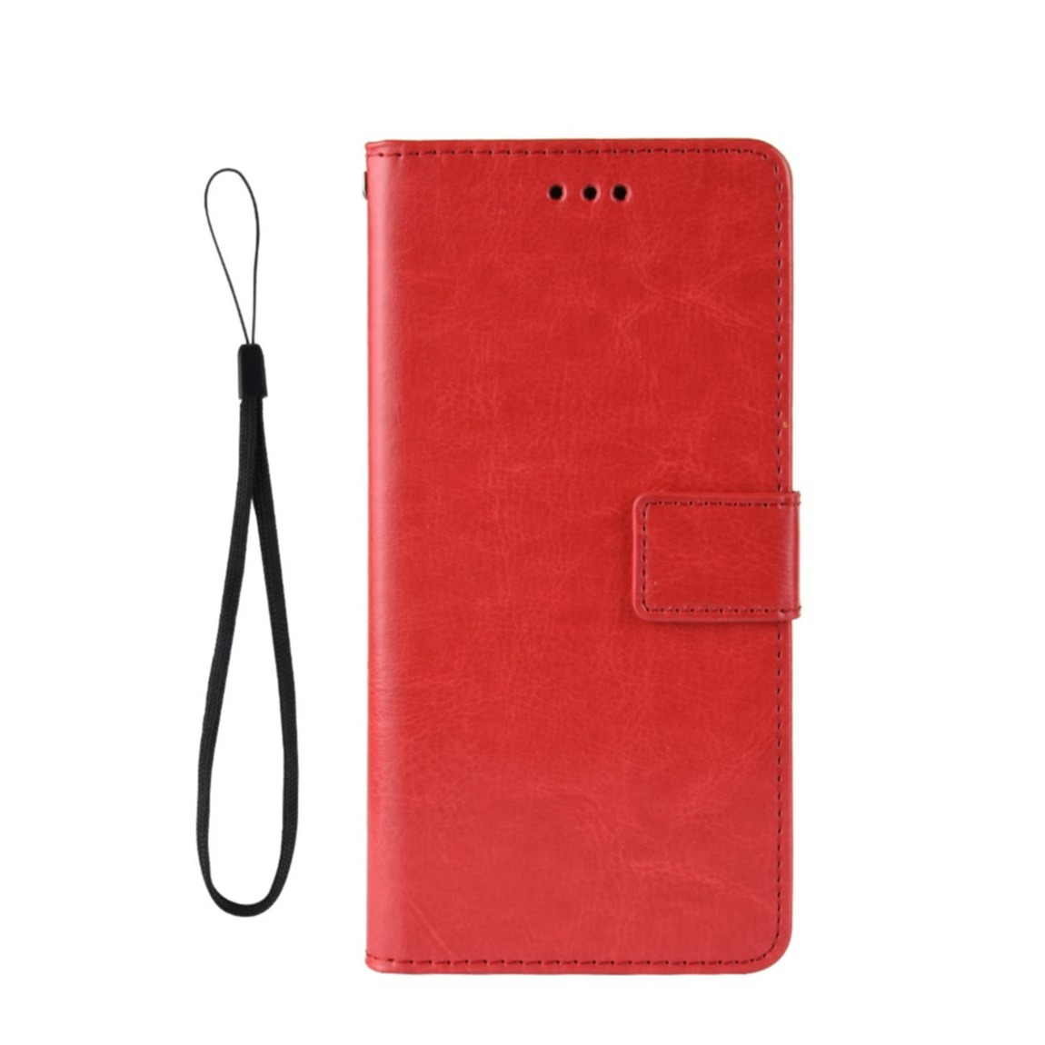 Image of Nokia G50 Leder Tasche Flip Cover mit Kartenfächer Vintage Look + Trageschlaufe - Rot bei Apfelkiste.ch