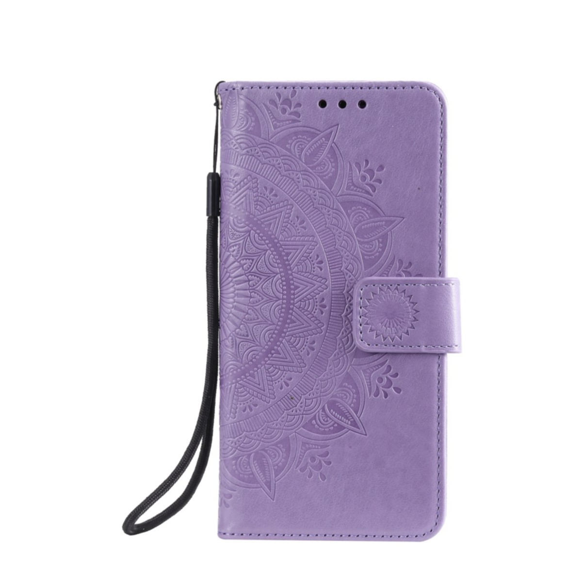 Image of Nokia X20 Leder Tasche Wallet - Mandala Flowers - Lila bei Apfelkiste.ch