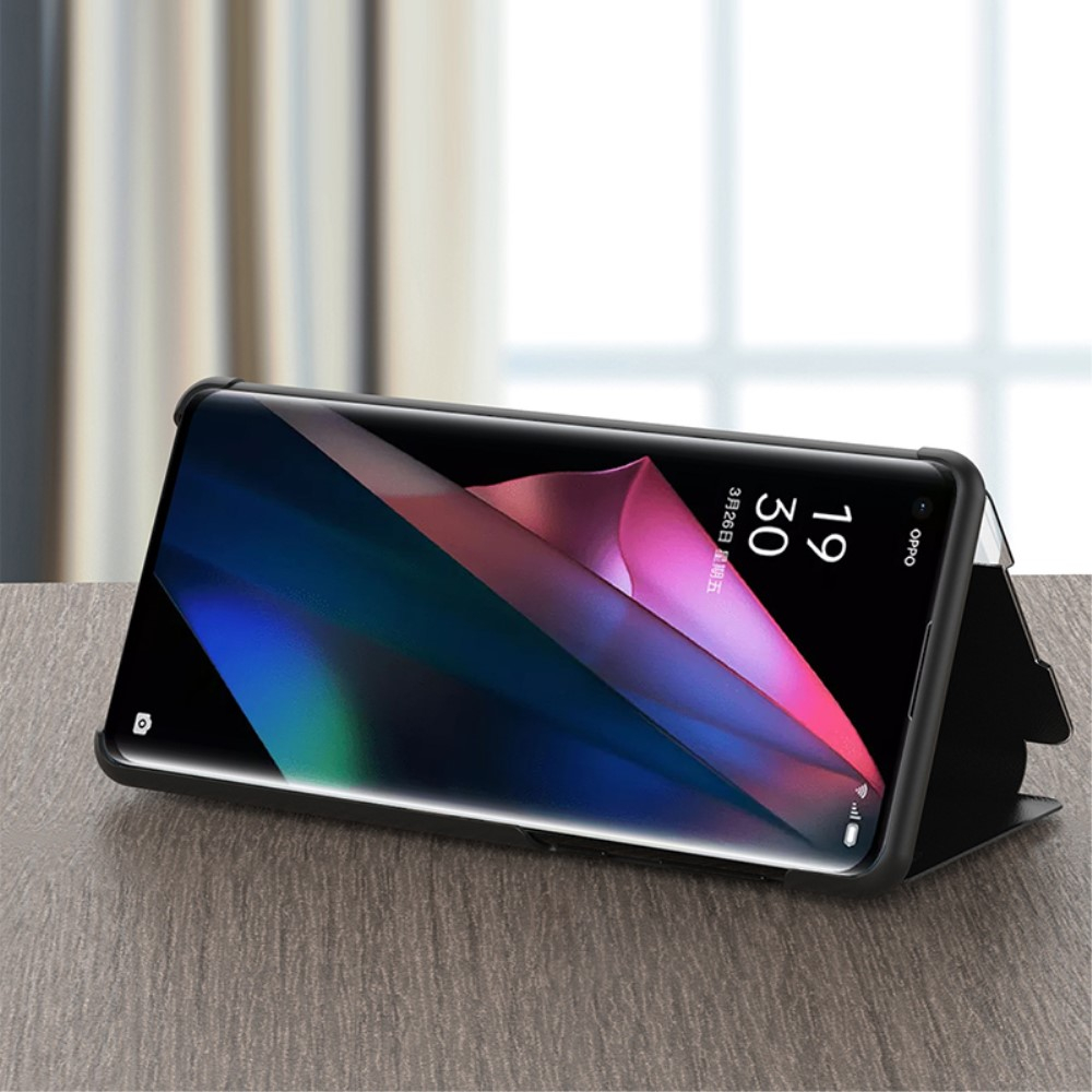JIAFEI Custodia Portafoglio In Pelle PU Con Rilievi, Per Oppo Find X3 Pro, Blu, Con 3 Slot Per Carte, Fermasoldi E Supporto Magnetico - 6