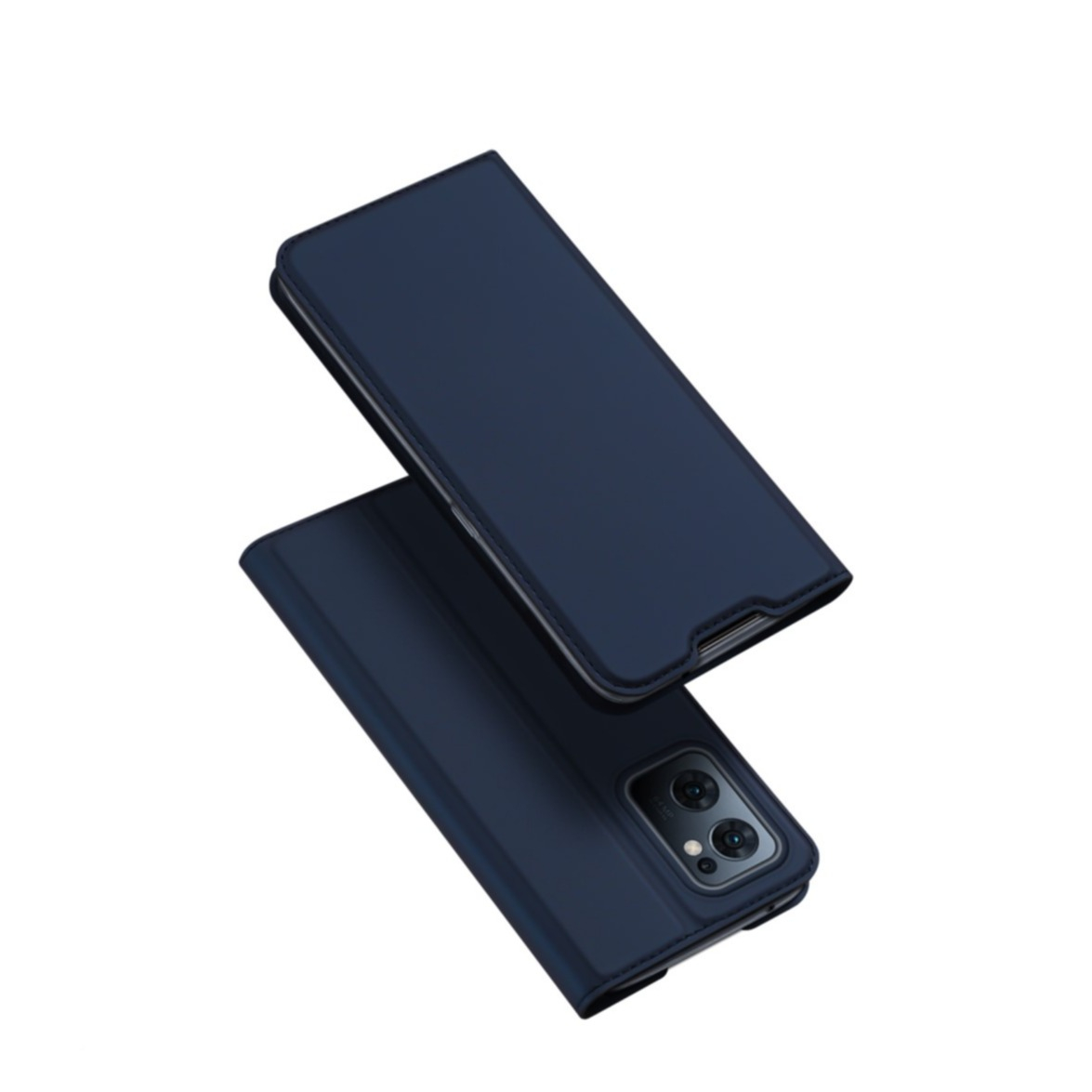 Image of Dux Ducis - Oppo Find X5 Lite Flip Wallet Cover Leder Tasche - Dunkelblau bei Apfelkiste.ch