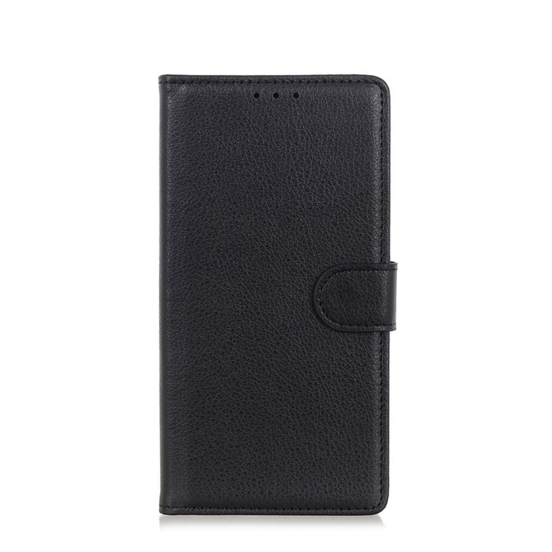 Image of Oppo Reno8 Lite Leder Tasche Flip Cover Litchi Look - Schwarz bei Apfelkiste.ch