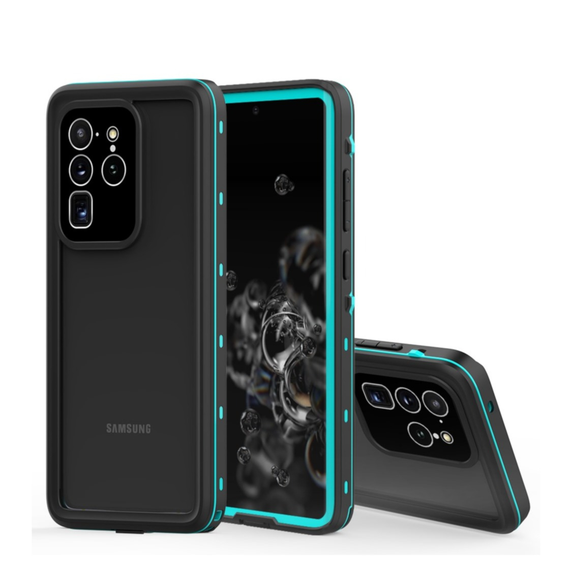 Image of Redpepper - Samsung Galaxy S20 Ultra / S20 Ultra 5G Wasserfeste Outdoor Schutz Hülle (IP68) - Schwarz / Blau bei Apfelkiste.ch