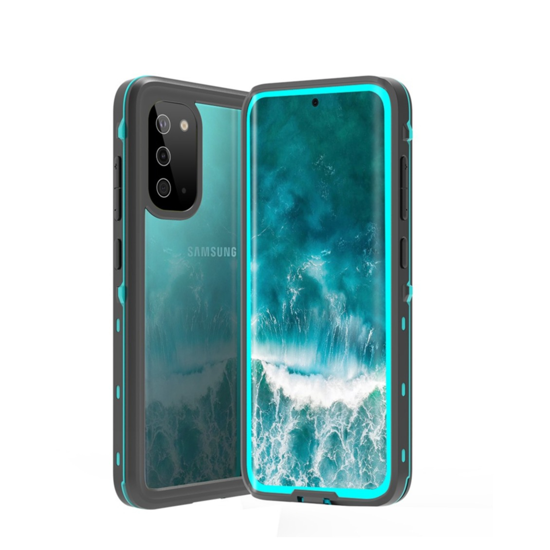 Image of Redpepper - Samsung Galaxy S20 / S20 5G Wasserfeste Outdoor Schutz Hülle (IP68) - Schwarz / Blau bei Apfelkiste.ch