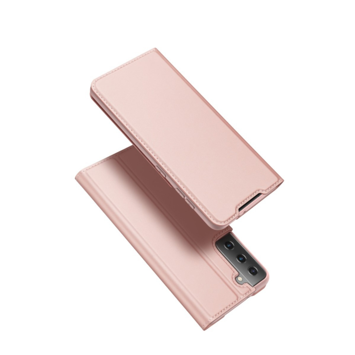 Image of Dux Ducis - Samsung Galaxy S21 5G Flip Wallet Cover Leder Tasche - Roségold bei Apfelkiste.ch