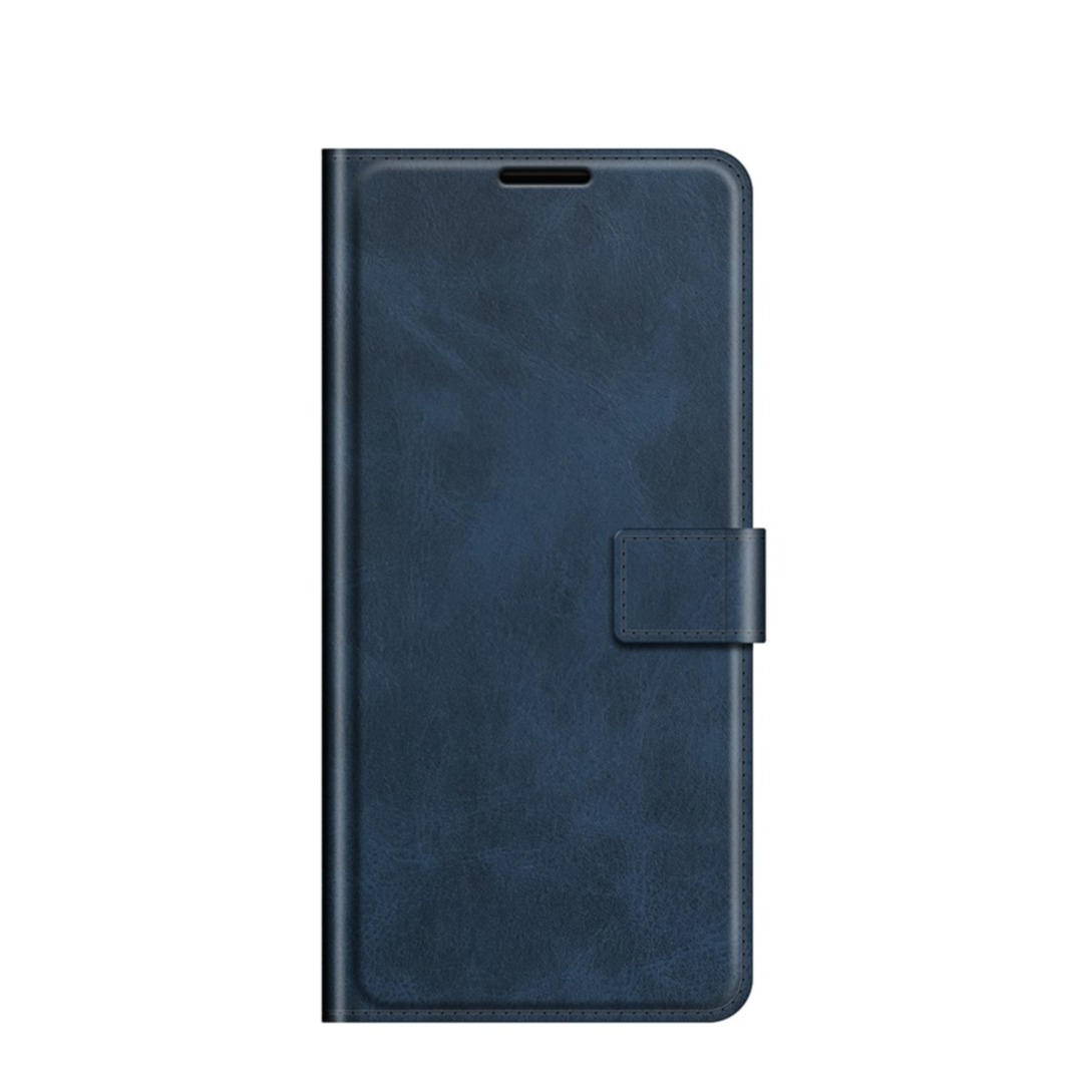 Image of Samsung Galaxy S22 5G Vintage Leder Tasche Flip Cover mit Kartenfächer - Dunkelblau bei Apfelkiste.ch