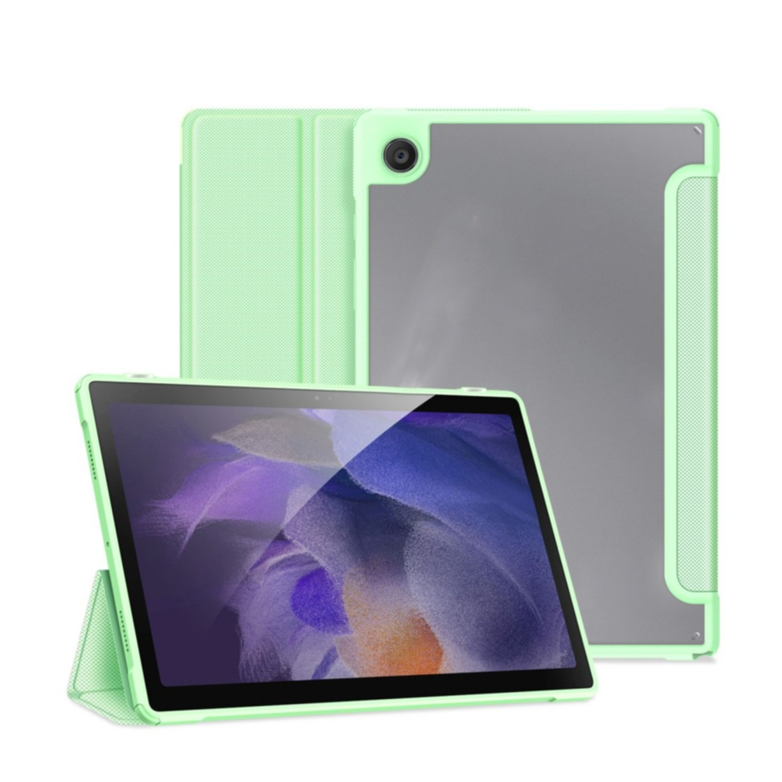 Image of Dux Ducis - Samsung Galaxy Tab A8 10.5" (2021) Leder Tasche Smart Cover Schutzhülle + Apple Pencil Halter - Türkis bei Apfelkiste.ch