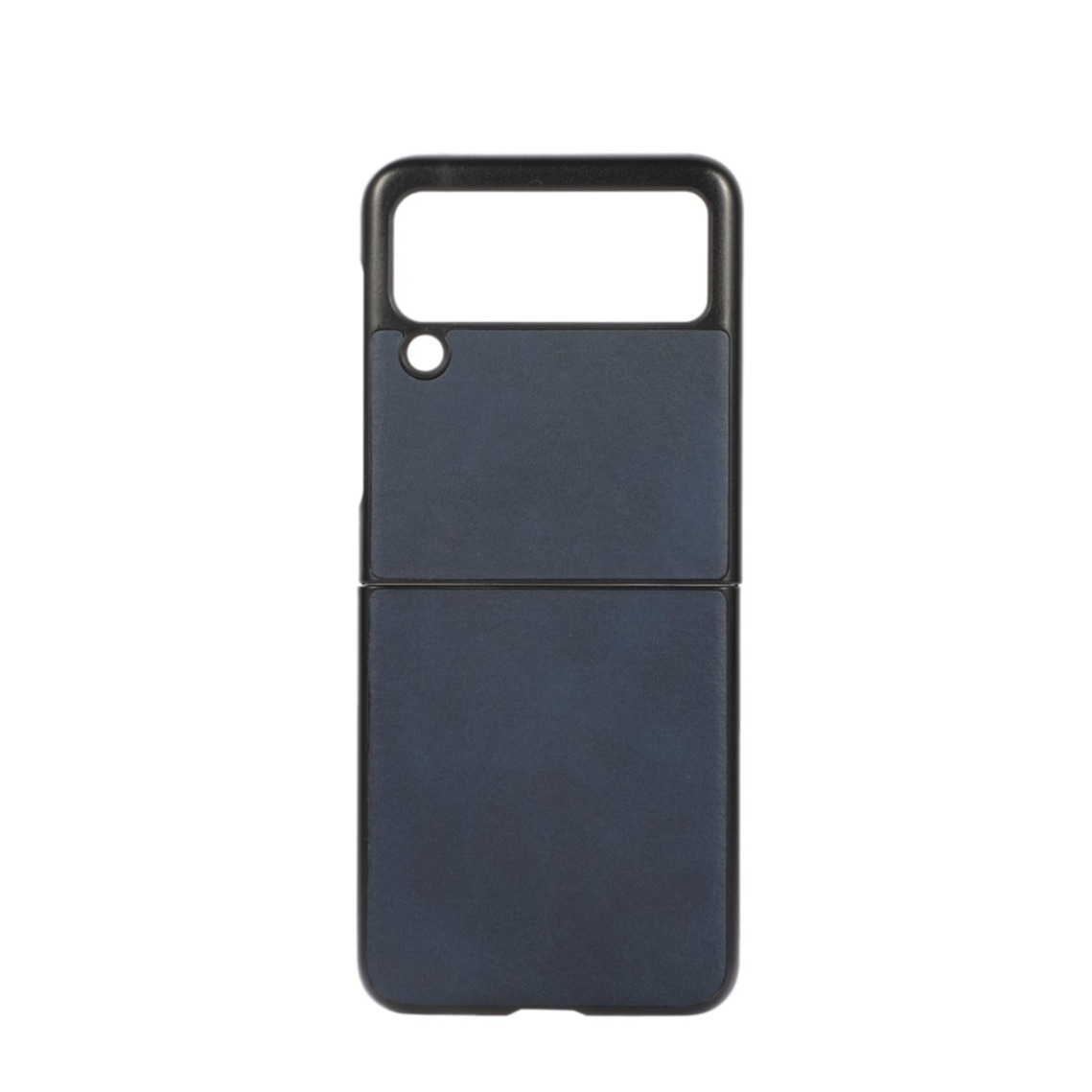Image of Samsung Galaxy Z Flip3 5G Hybrid Hardcase Hülle mit Leder Rückseite - Dunkelblau bei Apfelkiste.ch