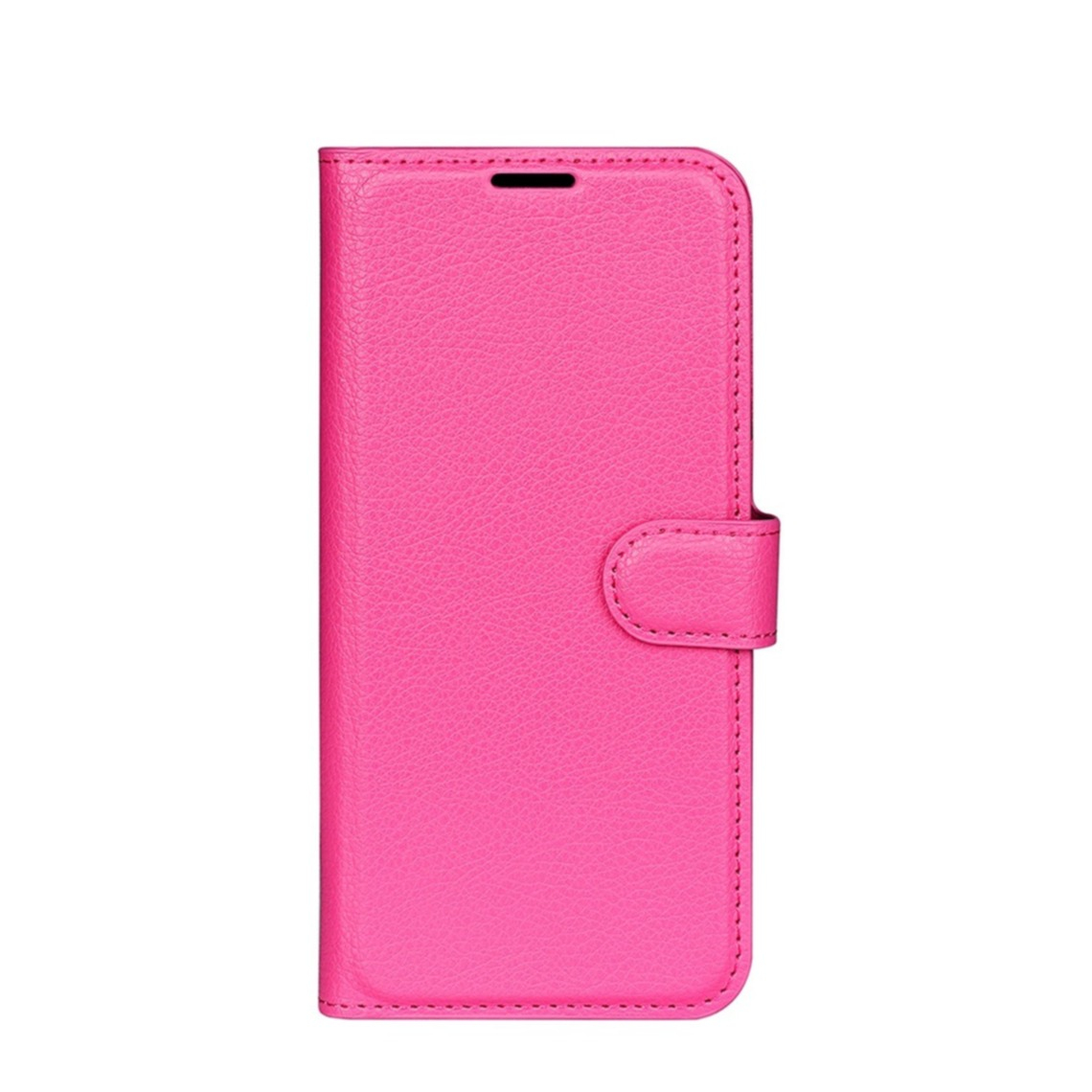 Image of Sony Xperia 10 IV Leder Tasche Flip Cover Litchi Look - Pink bei Apfelkiste.ch