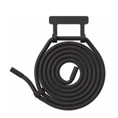 Image of Woodcessories - (150cm) Change Necklace OEKO-TEX® Baumwolle Kordel Handykette (CHA054) - Schwarz bei Apfelkiste.ch