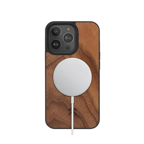 Image of Woodcessories - iPhone 13 Pro Max MagSafe EcoBump Classic Echt Holz Hülle Walnuss FSC Zertifiziert (ECO530) - Dunkelbraun bei Apfelkiste.ch
