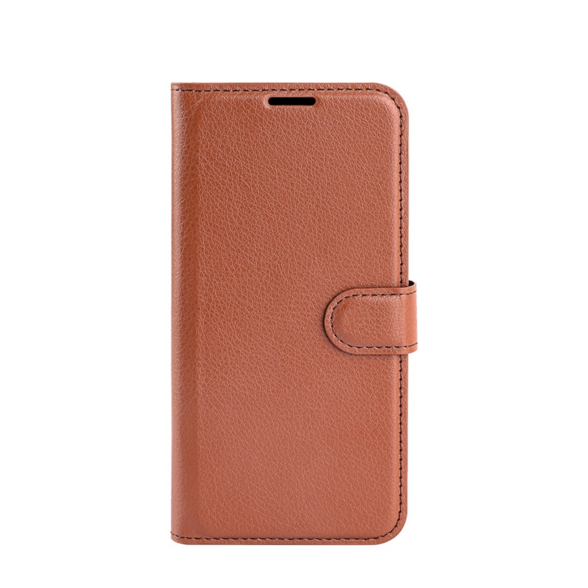 Image of Xiaomi 12 Leder Tasche Flip Cover Litchi Look - Braun bei Apfelkiste.ch