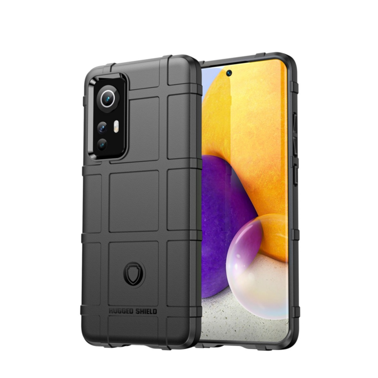 Image of Xiaomi 12 Outdoor Gummi Schutzhülle Anti-Shock - Schwarz bei Apfelkiste.ch