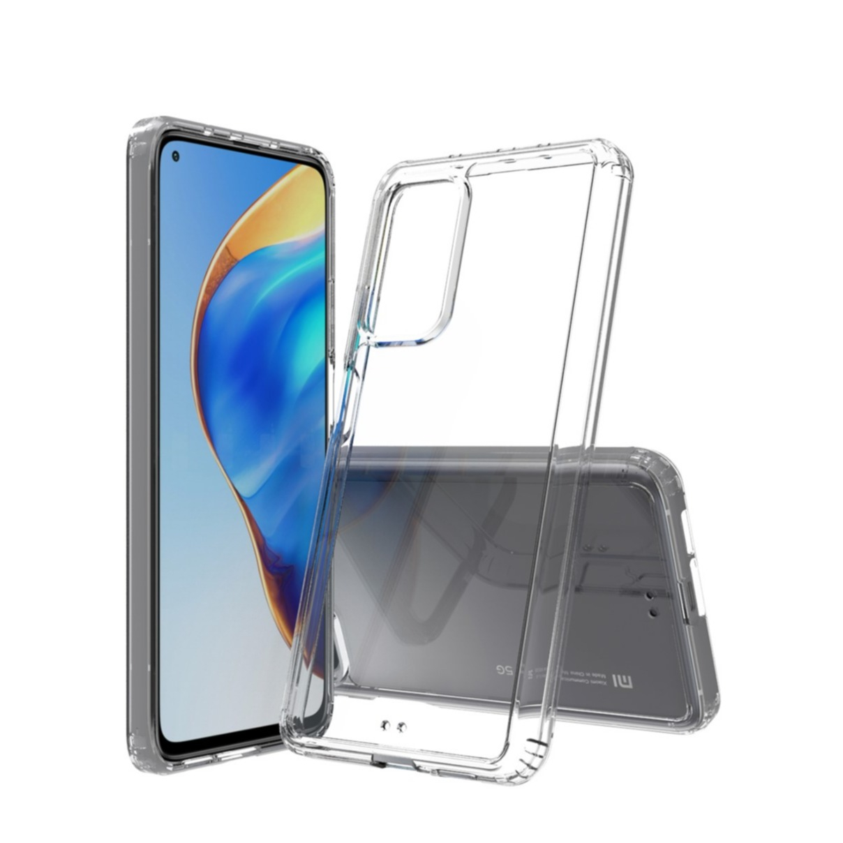 Image of Xiaomi Mi 10T Pro 5G / Mi 10T 5G Hybrid Hülle TPU Bumper + Acryl Rückseite - Transparent bei Apfelkiste.ch